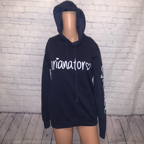 clovery Tops - Clovery Ariana Grande Blue & White Hoodie size L